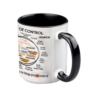 Circle Of Control, Focus Your Energy On Things You CAN Control - Personalized Mental Health Awareness Accent Mug