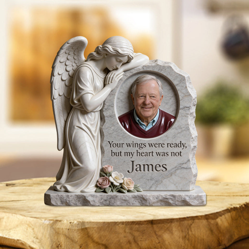 Your Wings Were Ready - Personalized Memorial Custom Shaped Acrylic Plaque