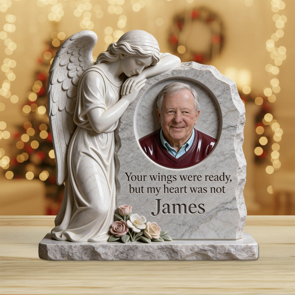 Your Wings Were Ready - Personalized Memorial Custom Shaped Acrylic Plaque
