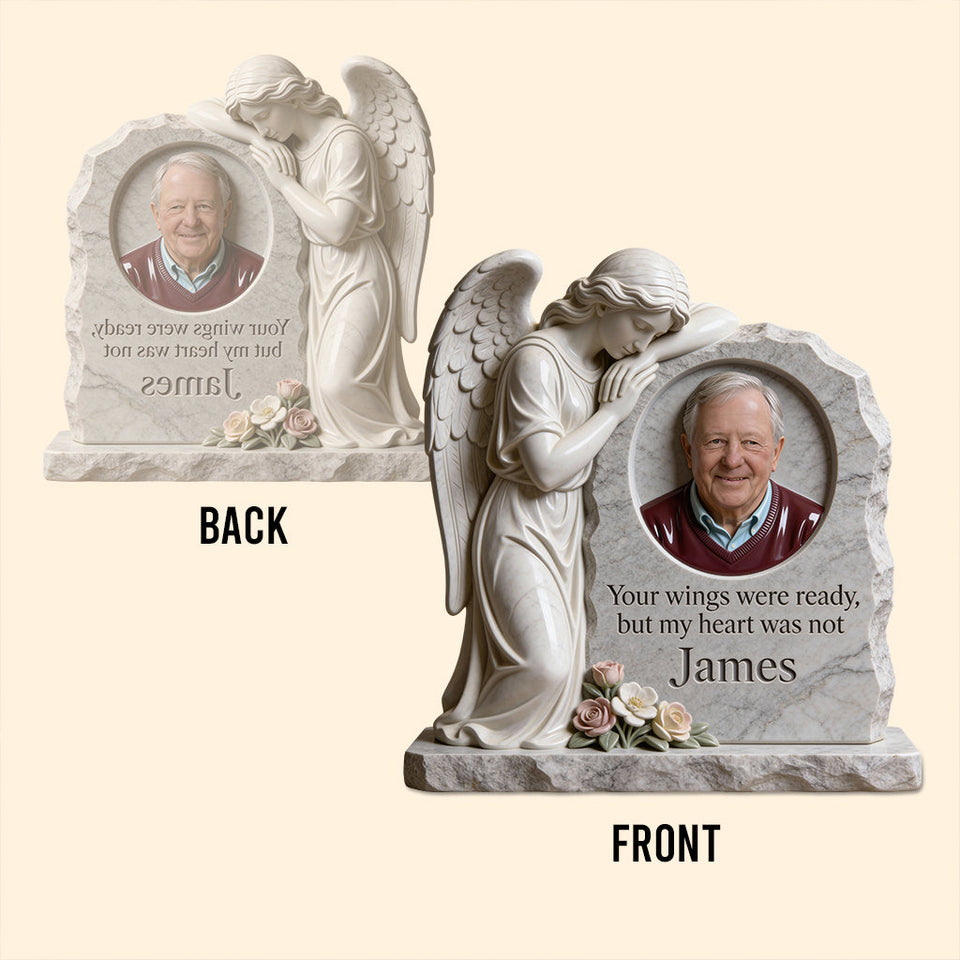 Your Wings Were Ready - Personalized Memorial Custom Shaped Acrylic Plaque
