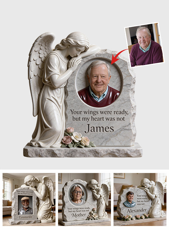 Your Wings Were Ready - Personalized Memorial Custom Shaped Acrylic Plaque