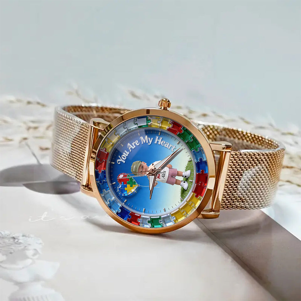 You Are My Heart - Personalized Autism Awareness Women Hand Watch