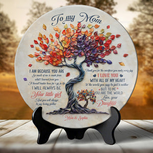 To My Mom - Personalized Mother Ceramic Round Plate