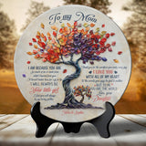 To My Mom - Personalized Mother Ceramic Round Plate