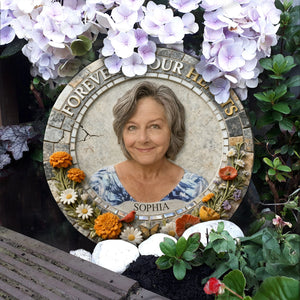 Forever In Our Hearts - Personalized Memorial Round Shaped Stone