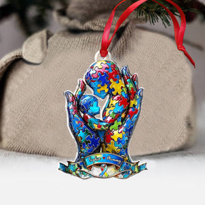 Mom And Kid - Personalized Autism Awareness Ornament