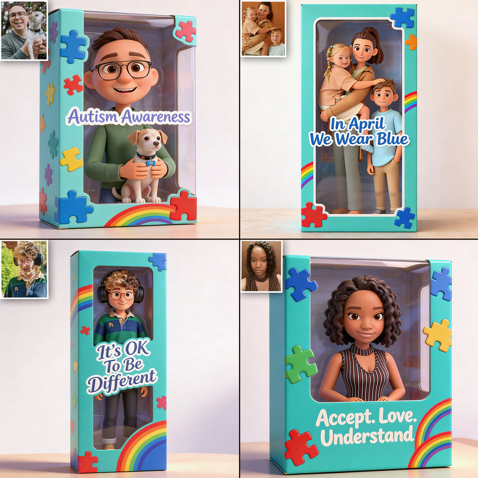 Sensibilisation à l'autisme - Plaque acrylique personnalisée de forme spéciale