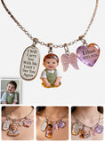 I Wil Carry You With Me - Personalized Memorial Metal Necklaces With Pendants