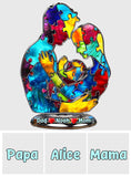Autism Family Hugging - Personalized Autism Awareness Custom Shaped Acrylic Plaque