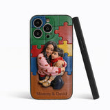 Autism Mom - Personalized Autism Awareness 3D Embossed Leather Phone Case