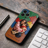 Autism Mom - Personalized Autism Awareness 3D Embossed Leather Phone Case