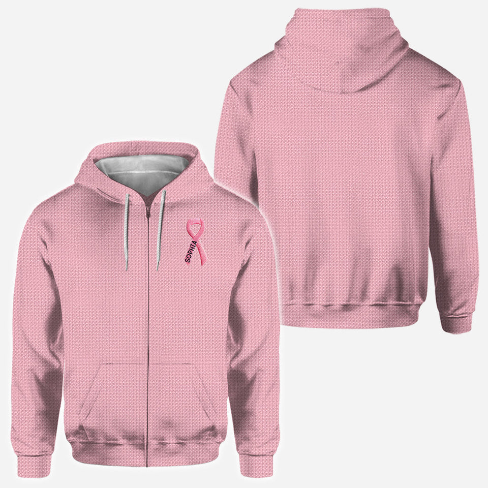 Pink Ribbon - Personalized Breast Cancer Awareness All Over Shirt