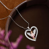 Custom Any Photo - Personalized Memorial Shaped Metal Pendant Necklace