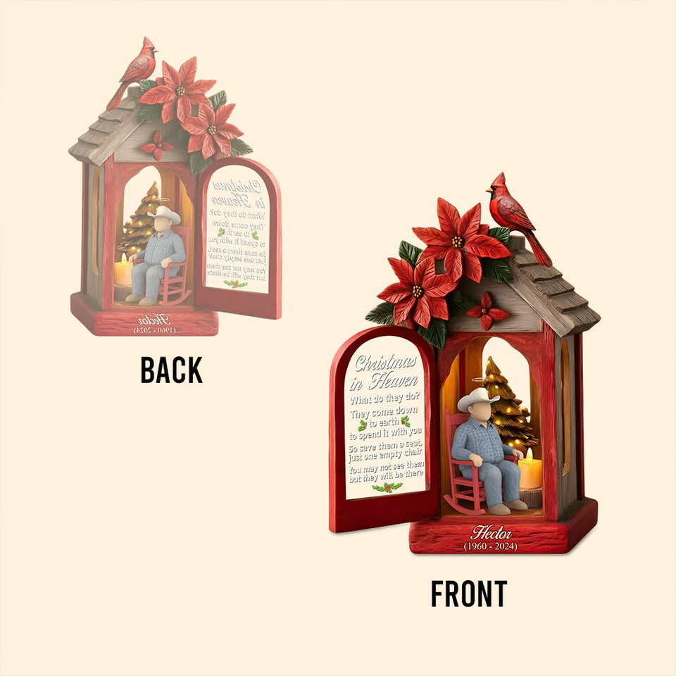 Christmas In Heaven - Personalized Memorial Custom Shaped Acrylic Plaque