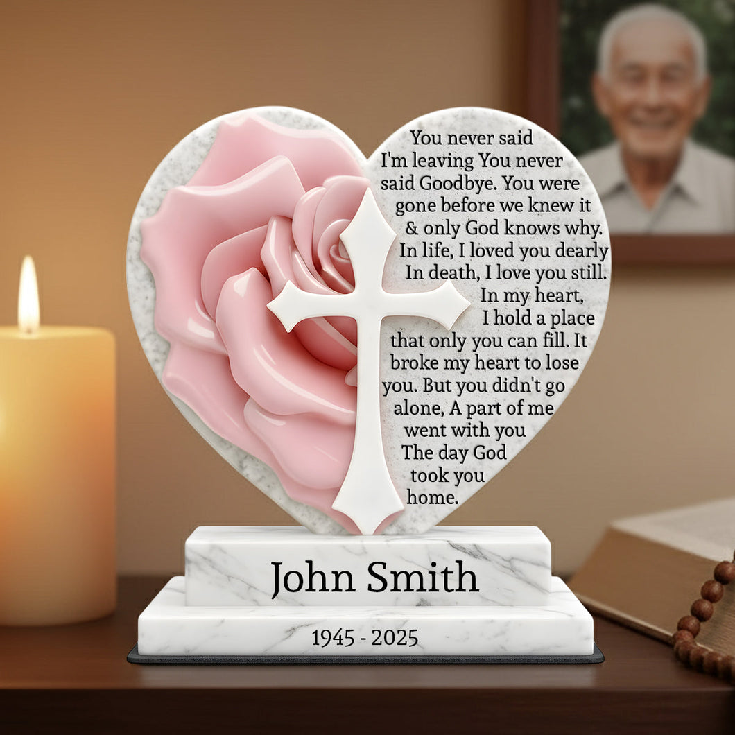 Missing You Always - The Day God Took You Home - Personalized Memorial Custom Shaped Acrylic Plaque