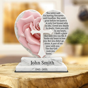 Missing You Always - The Day God Took You Home - Personalized Memorial Custom Shaped Acrylic Plaque