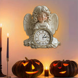 Le temps file, mais les anges veillent sur chaque instant - Horloge murale lumineuse LED chrétienne personnalisée