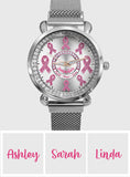 Faith Hope Love - Personalized Breast Cancer Awareness Women Hand Watch