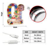 Autism Letter - Personalized Autism Awareness Acrylic LED Night Light
