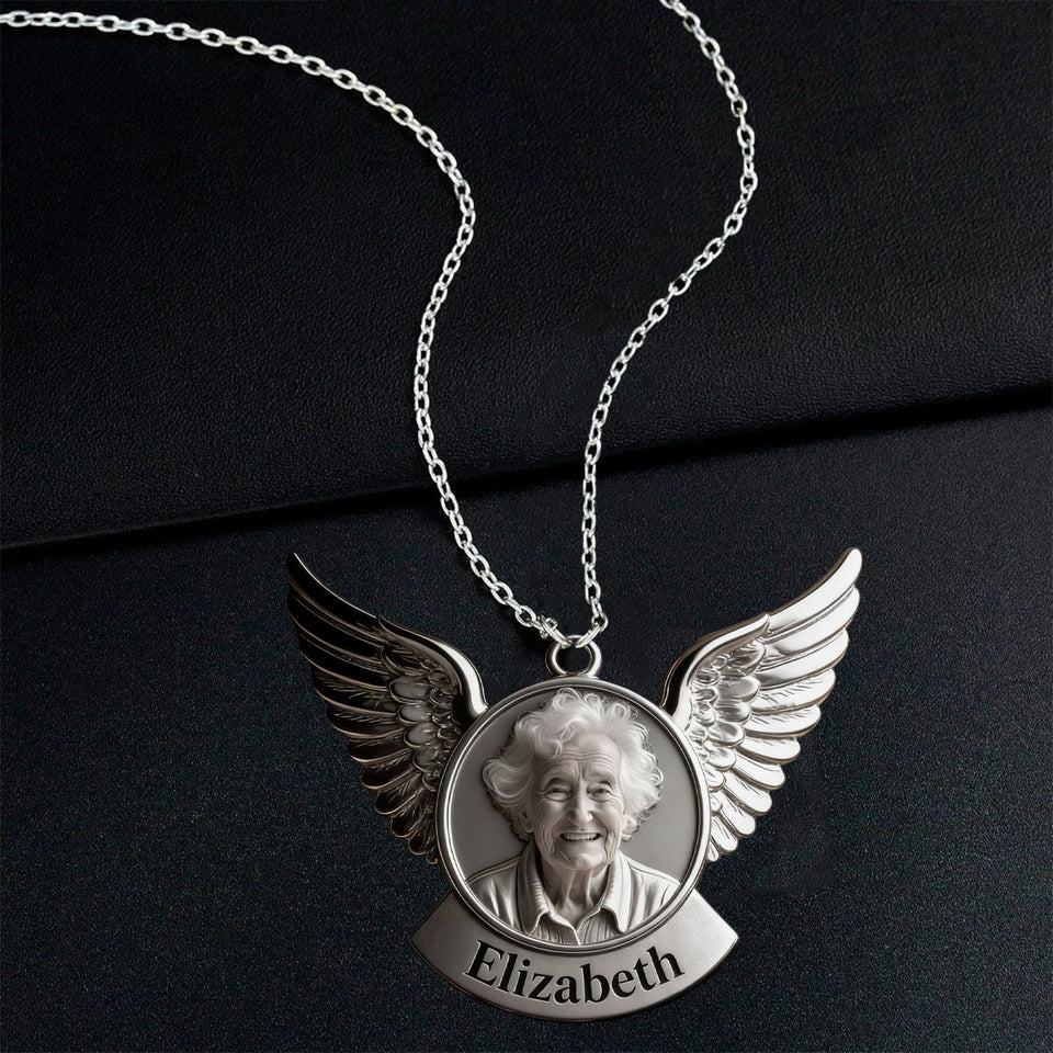 In Loving Memory - Personalized Memorial Shaped Acrylic Pendant Necklace