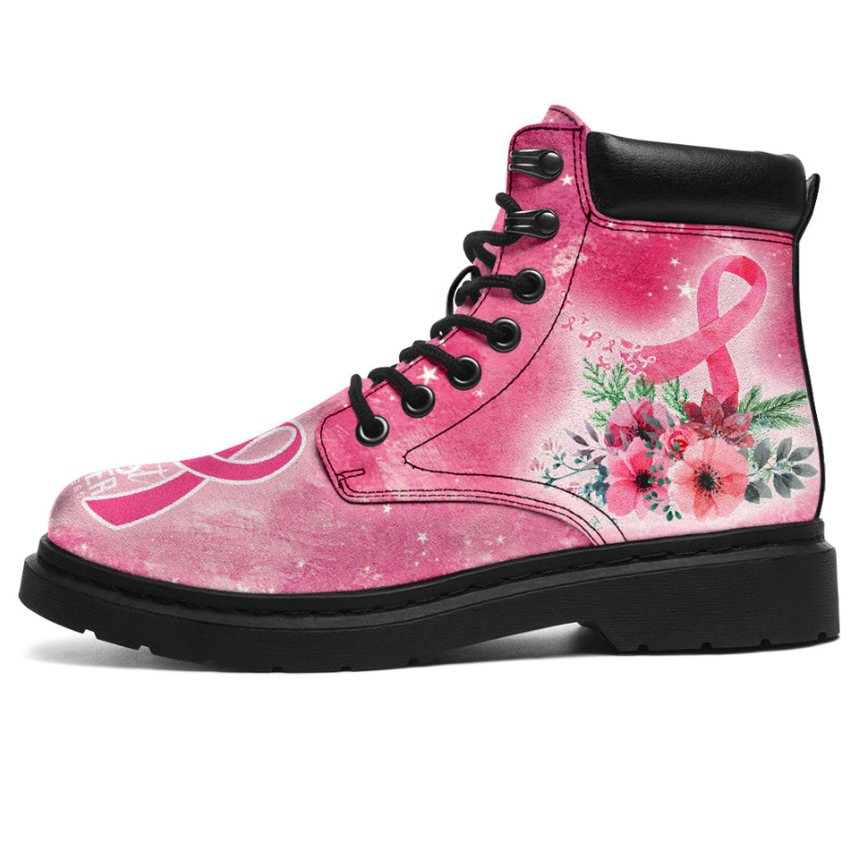Sensibilisation au cancer du sein par des fleurs Bottes toutes saisons 0622