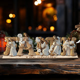 Sainte Famille - Décoration chrétienne personnalisée à un niveau, grand format, autoportante