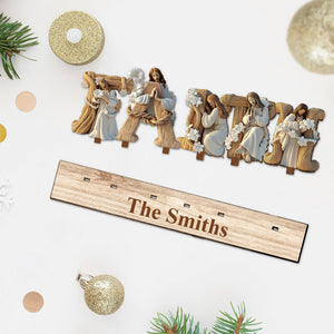 Sainte Famille - Décoration chrétienne personnalisée à un niveau, grand format, autoportante