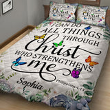 I Can Do Anything - Personalized Christian Quilt Set