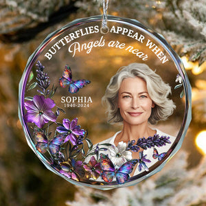 Je suis toujours avec toi - Ornement commémoratif personnalisé en verre rond