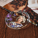 Je suis toujours avec toi - Ornement commémoratif personnalisé en verre rond