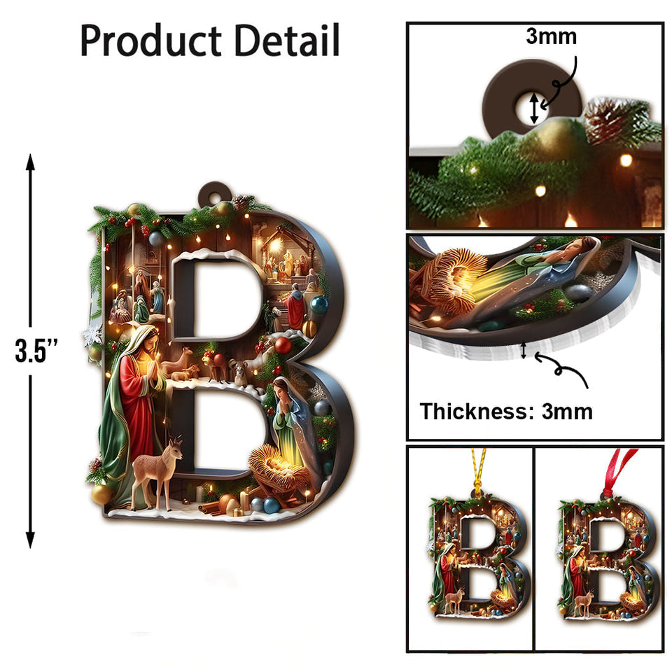 Alphabet sacré - Ornement chrétien personnalisé
