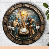 Horloge murale chrétienne - L'heure de la Nativité
