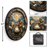 Horloge murale chrétienne - L'heure de la Nativité