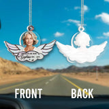 À jamais dans nos cœurs - Ornement de voiture transparent commémoratif personnalisé