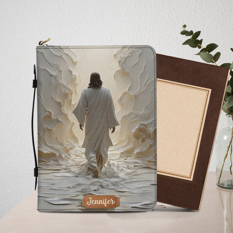 Dieu est bon en tout temps - Étui à Bible chrétien personnalisé en cuir