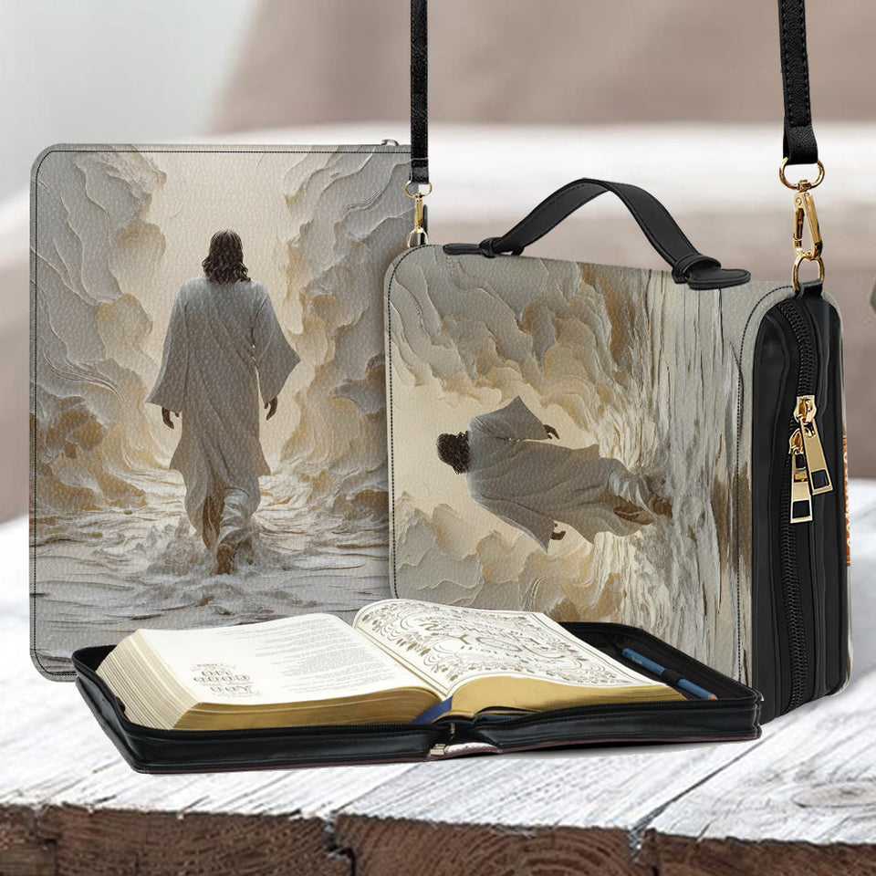Dieu est bon en tout temps - Étui à Bible chrétien personnalisé en cuir