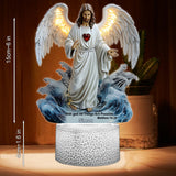 Avec Dieu, tout est possible - Socle lumineux personnalisé à motif chrétien