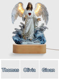 Avec Dieu, tout est possible - Socle lumineux personnalisé à motif chrétien