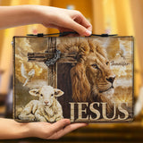 Mon Dieu, mon Roi - Étui à Bible en cuir personnalisé pour chrétiens