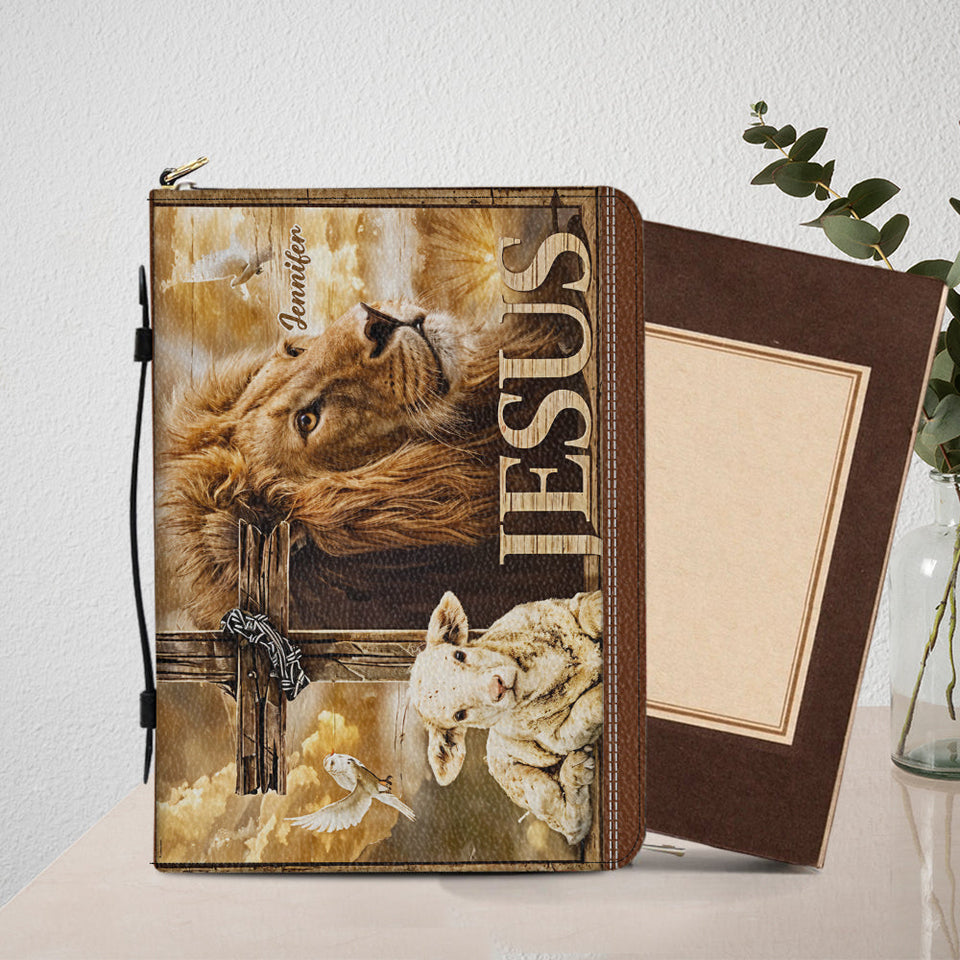 Mon Dieu, mon Roi - Étui à Bible en cuir personnalisé pour chrétiens
