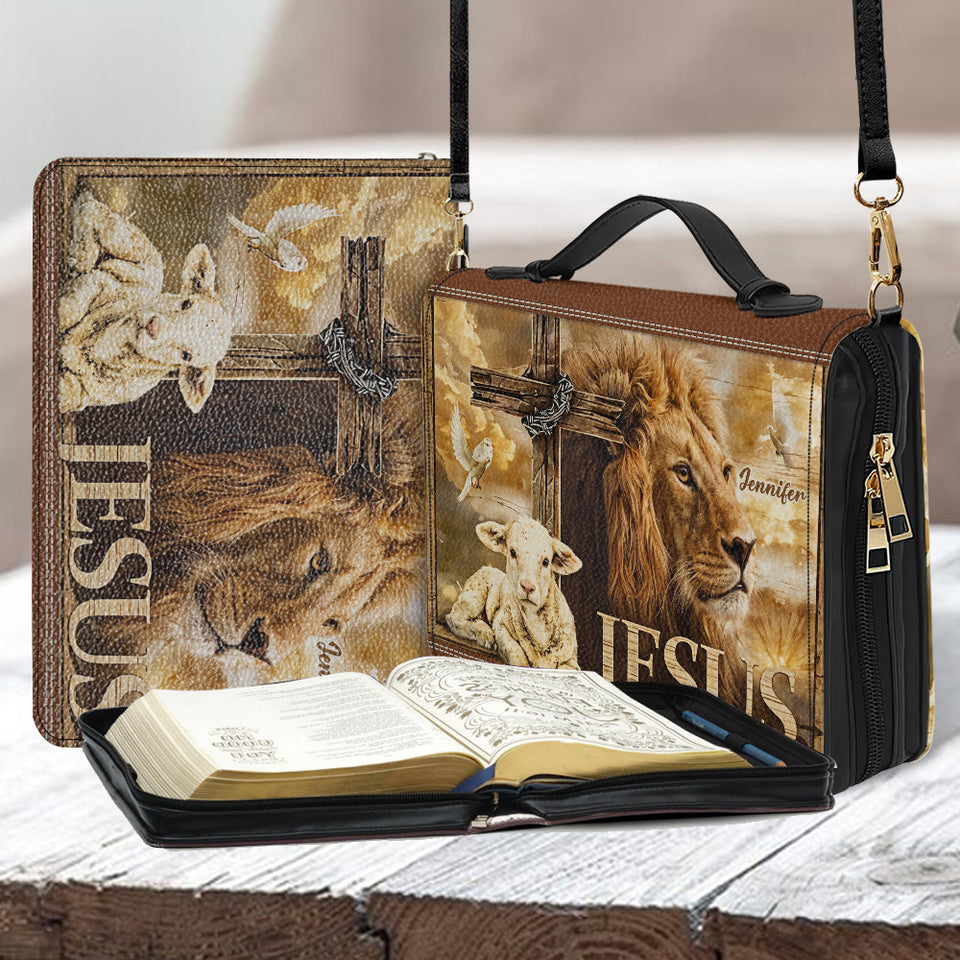 Mon Dieu, mon Roi - Étui à Bible en cuir personnalisé pour chrétiens