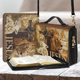 Mon Dieu, mon Roi - Étui à Bible en cuir personnalisé pour chrétiens
