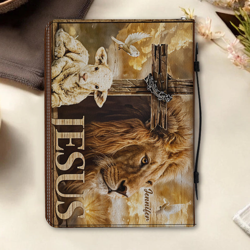 Mon Dieu, mon Roi - Étui à Bible en cuir personnalisé pour chrétiens
