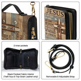 Mon Dieu, mon Roi - Étui à Bible en cuir personnalisé pour chrétiens