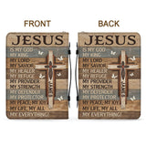 Mon Dieu, mon Roi - Étui à Bible en cuir personnalisé pour chrétiens