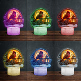 Your Light Will Always Shine In My Heart - Personalized Memorial Shaped Plaque Light Base