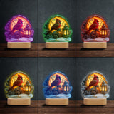 Your Light Will Always Shine In My Heart - Personalized Memorial Shaped Plaque Light Base