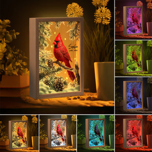 Your Light Will Always Shine In My Heart - Personalized Memorial Picture Frame Light Box