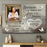 Parce que quelqu'un que nous aimons est au ciel - Toile et affiche commémoratives personnalisées