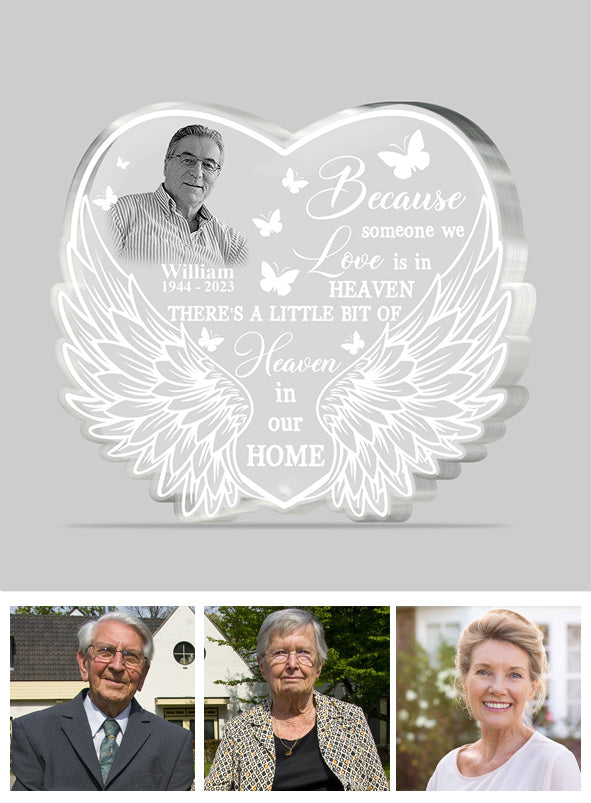 Un être cher est au ciel - Plaque commémorative personnalisée en acrylique.
